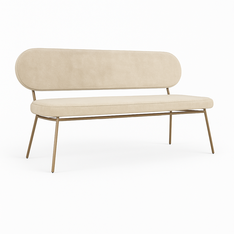 Bancheta catifea AMO culoare BEJ