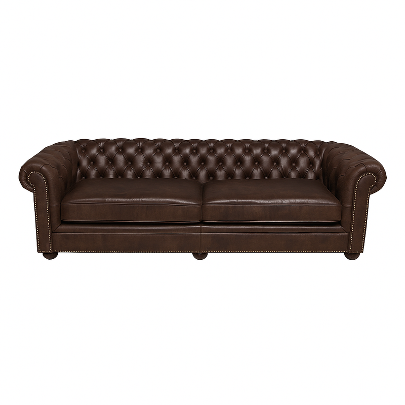 Canapea chesterfield GYMA piele MARO INCHIS