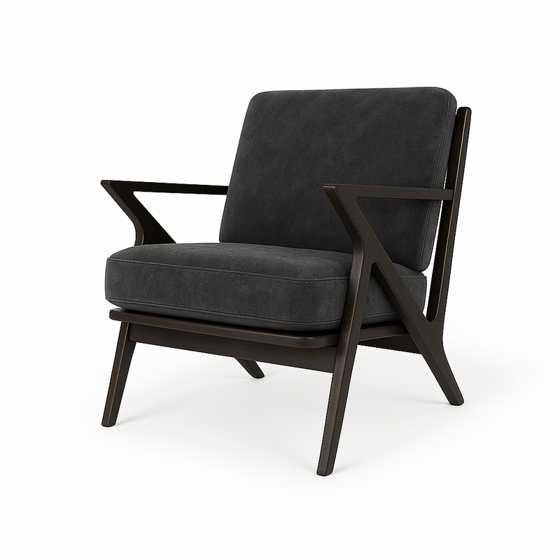 Fotoliu catifea GRI | model ROA