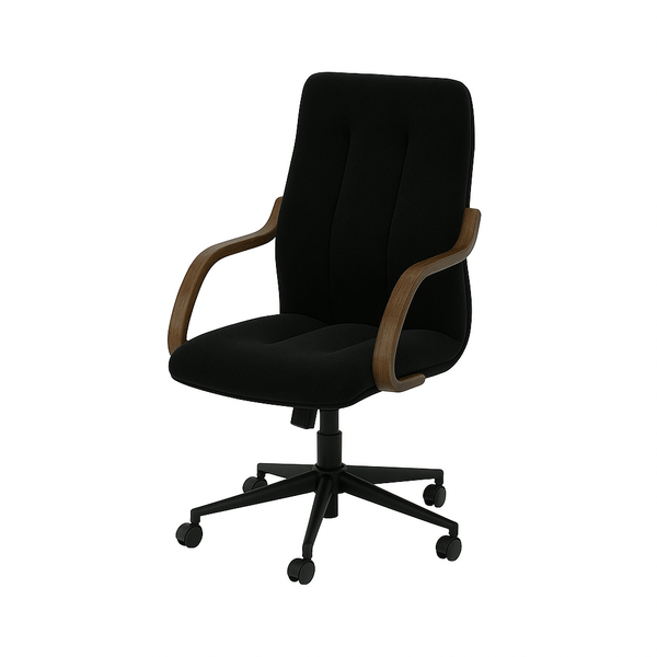 Scaun birou catifea NEAGRA | model OVO