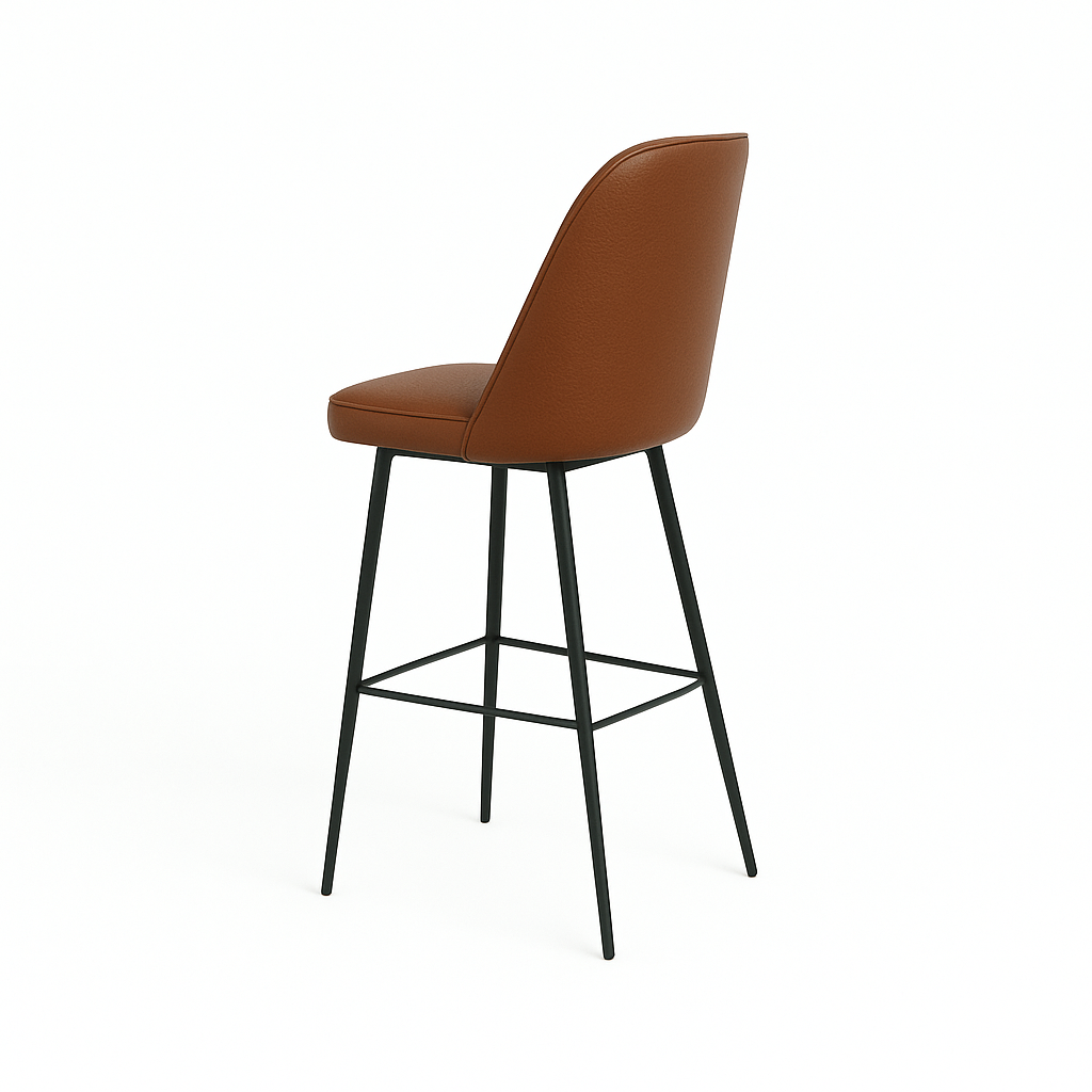 Scaun bar piele naturala ALBASTRA | model FOX