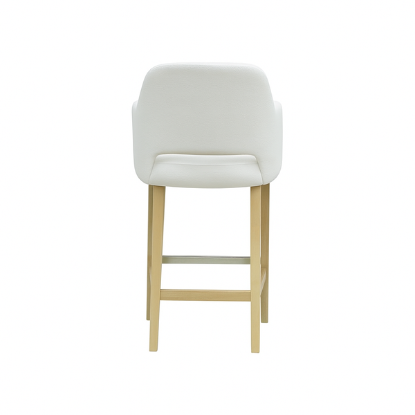 Scaun bar piele naturala BEJ | model APRIL