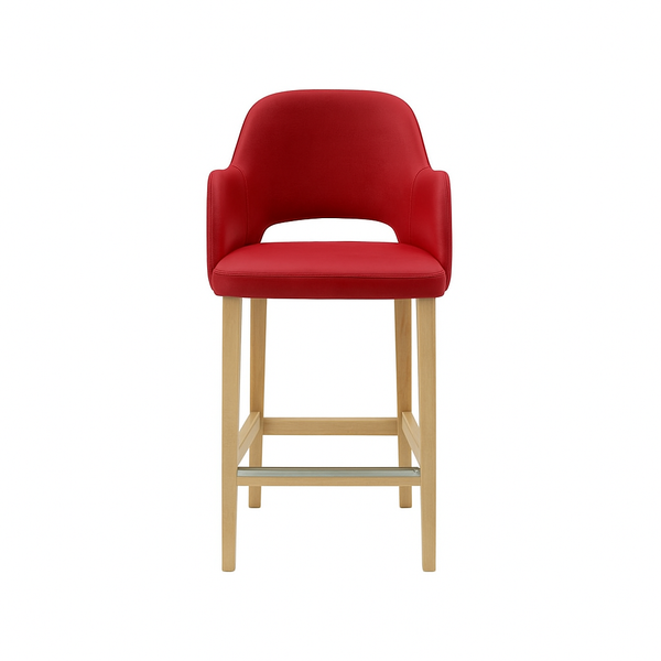 Scaun bar piele naturala BEJ | model APRIL