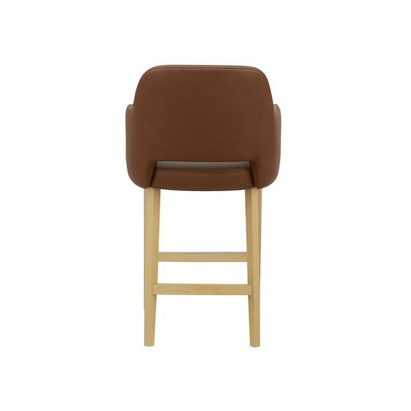 Scaun bar piele naturala BEJ | model APRIL