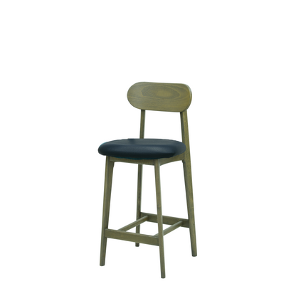 Scaun bar piele VERDE | model CLEO