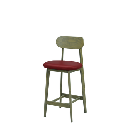 Scaun bar piele VERDE | model CLEO