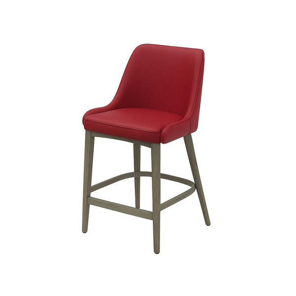 Scaun bar piele naturala BEJ | model GINA