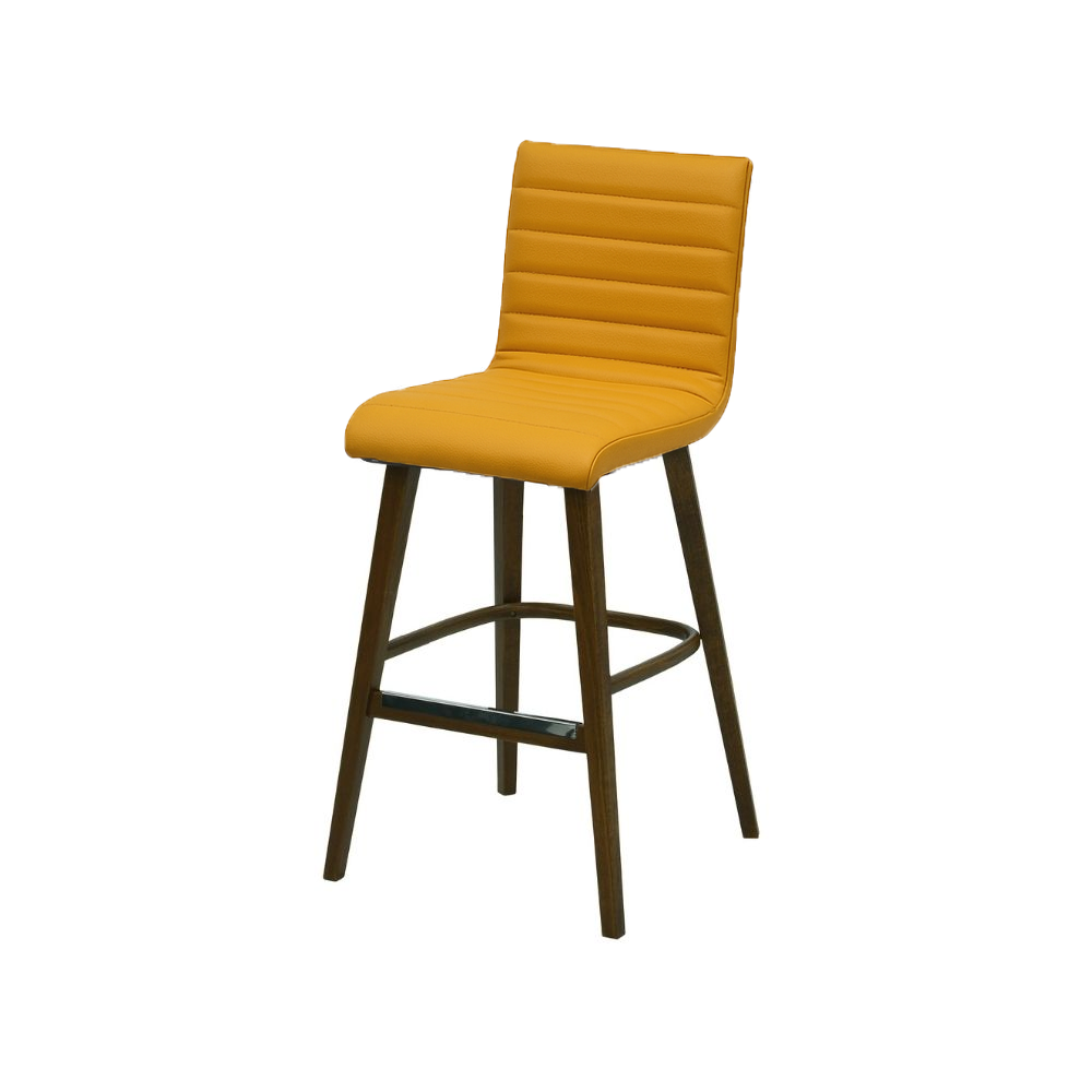 Scaun bar piele naturala GALBENA | model RIGA