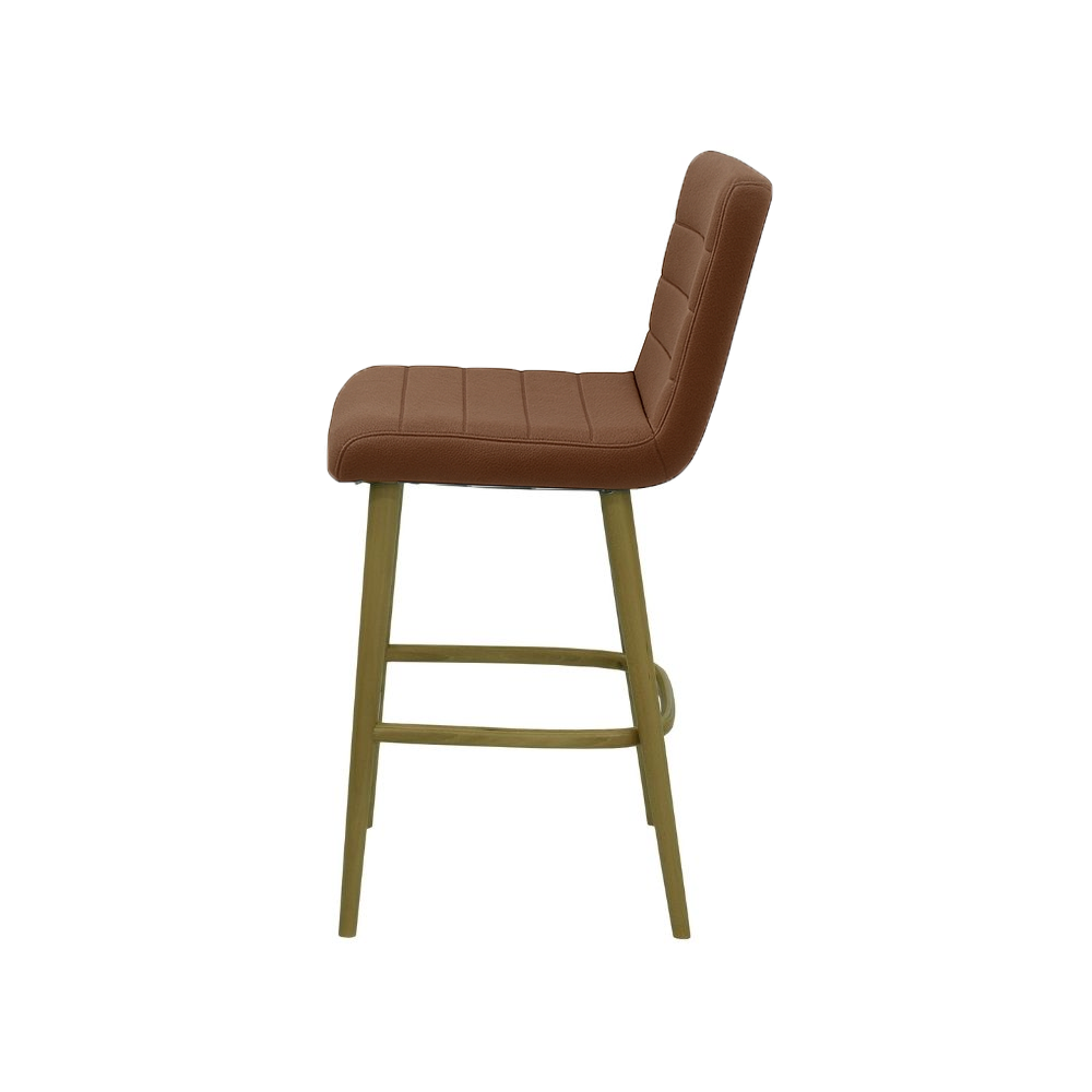 Scaun insula piele naturala GALBENA | model RIGA