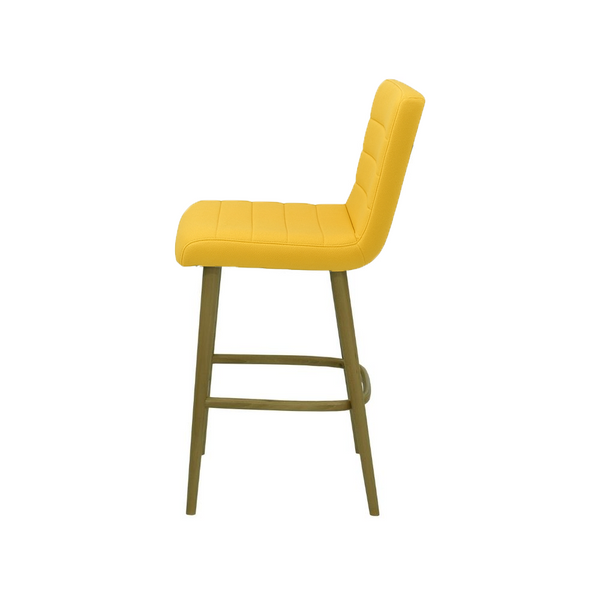 Scaun insula piele naturala GALBENA | model RIGA