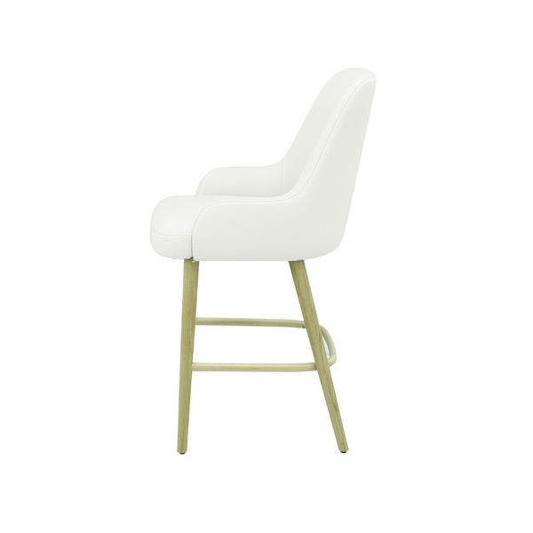 Scaun bar piele naturala BEJ | model ROCCO