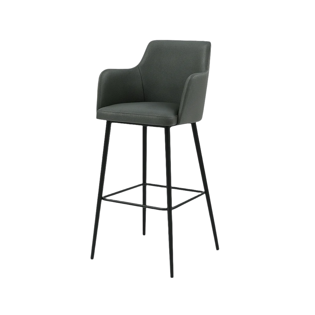 Scaun bar piele VERDE | model SINDY