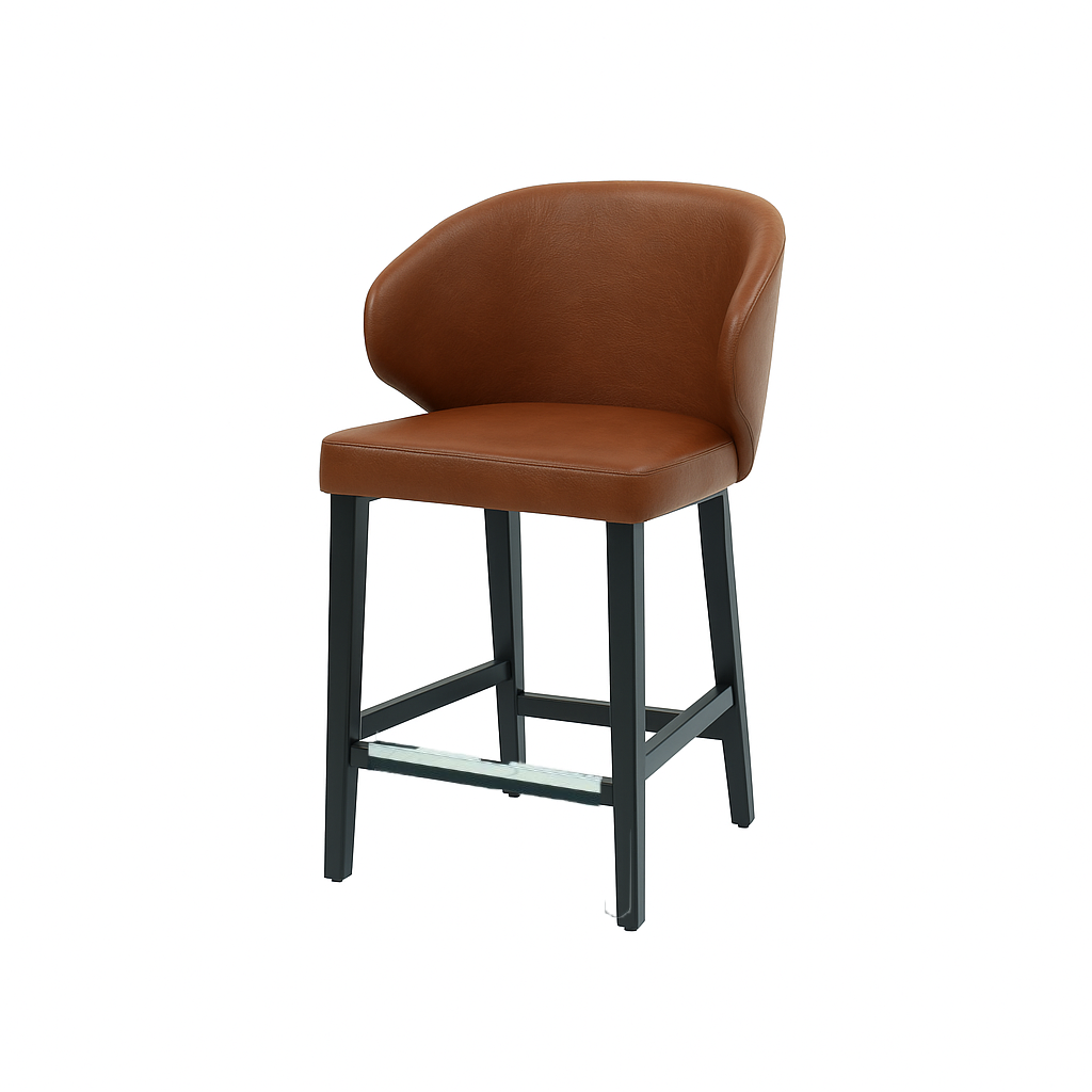 Scaun bar piele naturala BEJ | model CAPRICE