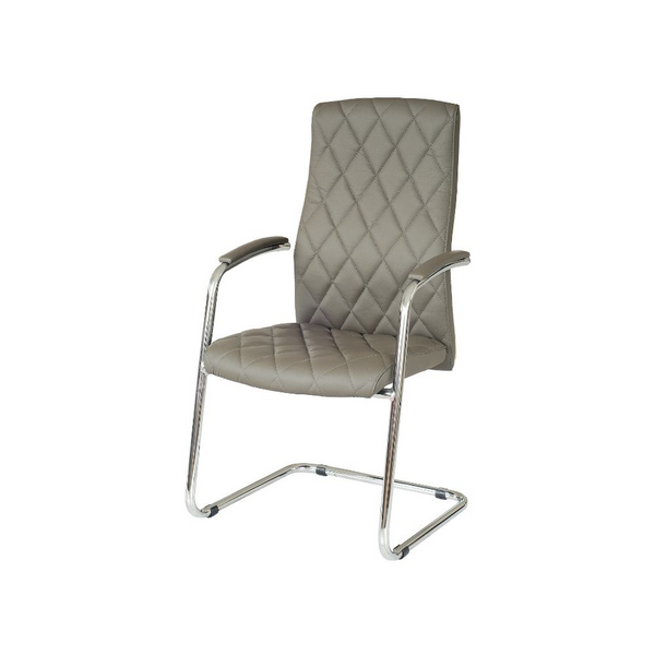 Scaun birou gri fara rotile din piele naturala sau stofa ✔ model MAGIC