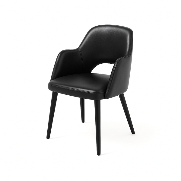 Scaun piele NEAGRA | model SUNIC