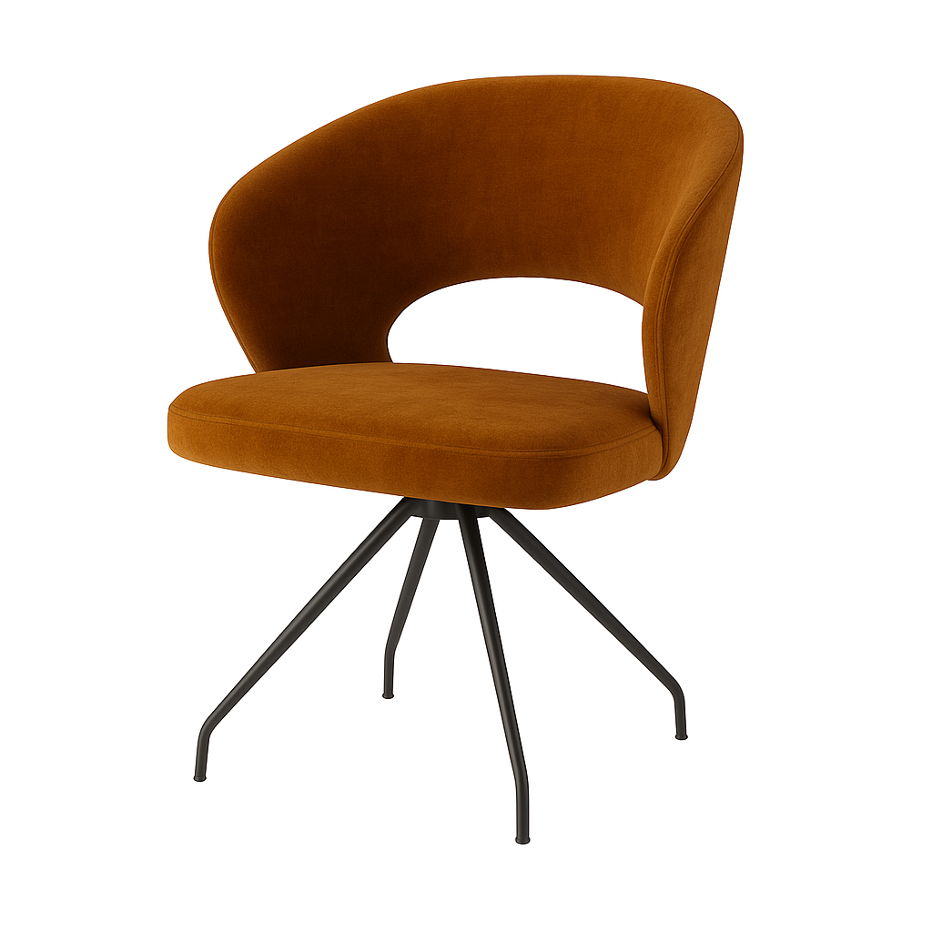 Scaun catifea GRI | model ROSE