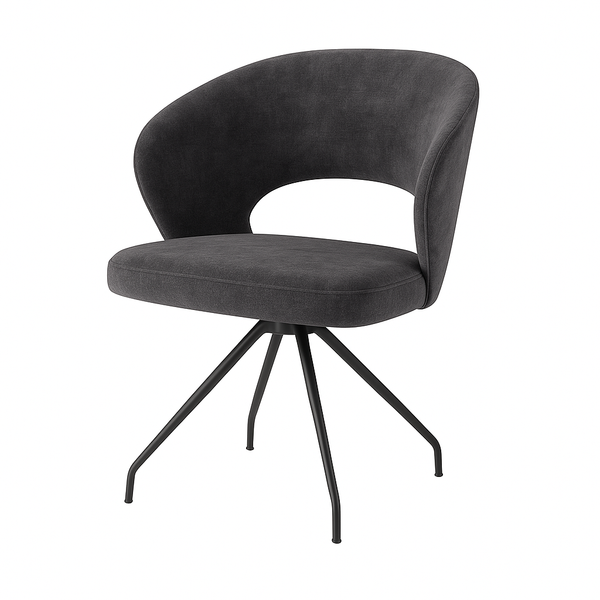 Scaun catifea GRI | model ROSE