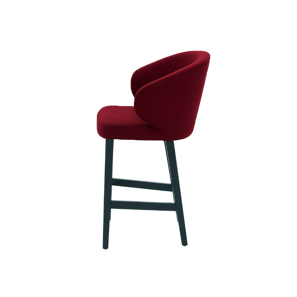 Scaun de bar catifea BEJ | model CAPRICE