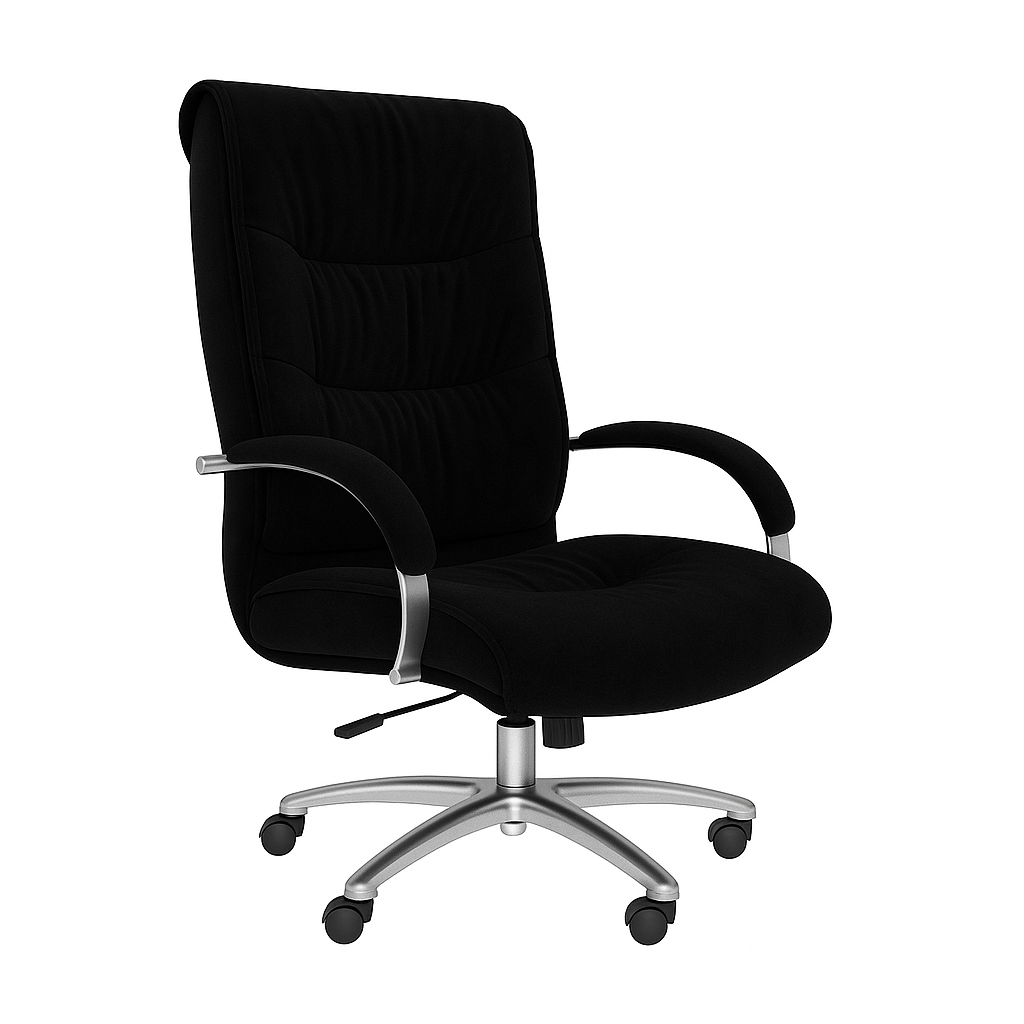 Scaun birou catifea NEAGRA | model BIG STAR P