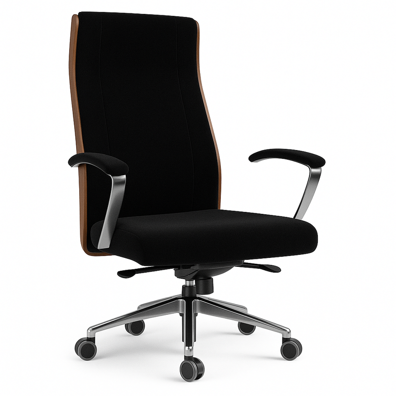 Scaun birou catifea NEAGRA| model BOSS P