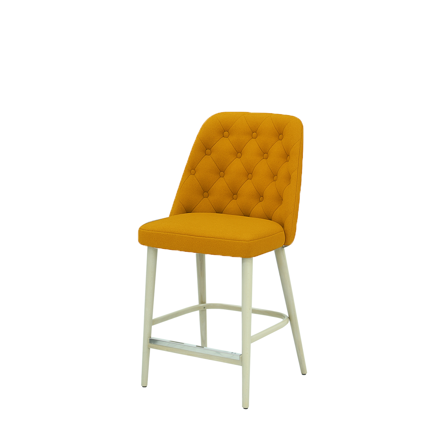 Scaun insula catifea GALBENA | model SCOT