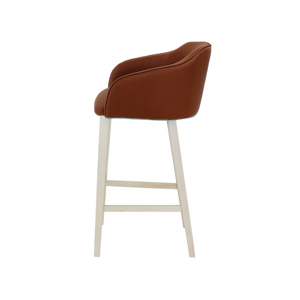 Scaun bar piele VERDE | model CROCO
