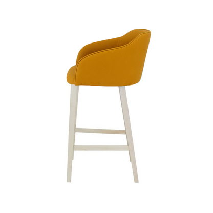 Scaun bar piele GALBENA | model CROCO