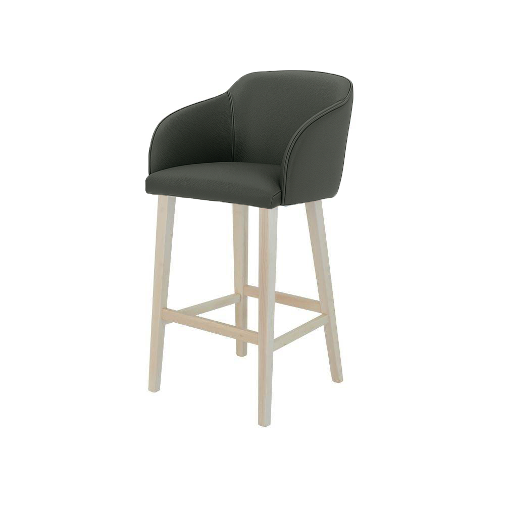 Scaun bar piele VERDE | model CROCO