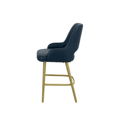 Scaun bar piele naturala BEJ | model HUGO