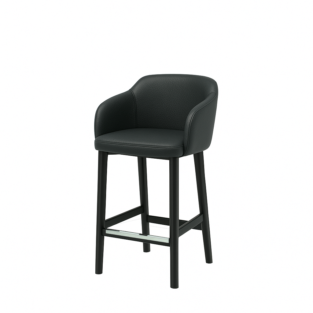 Scaun insula piele naturala BEJ | model CROCO