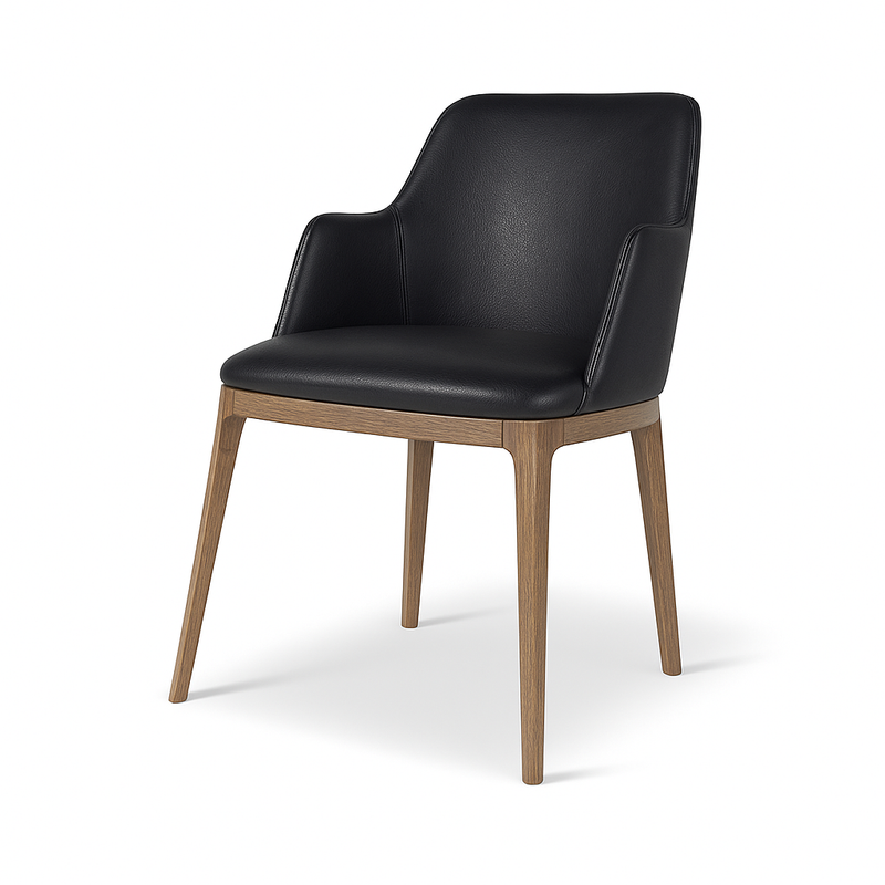 Scaun piele NEAGRA | model VIVI